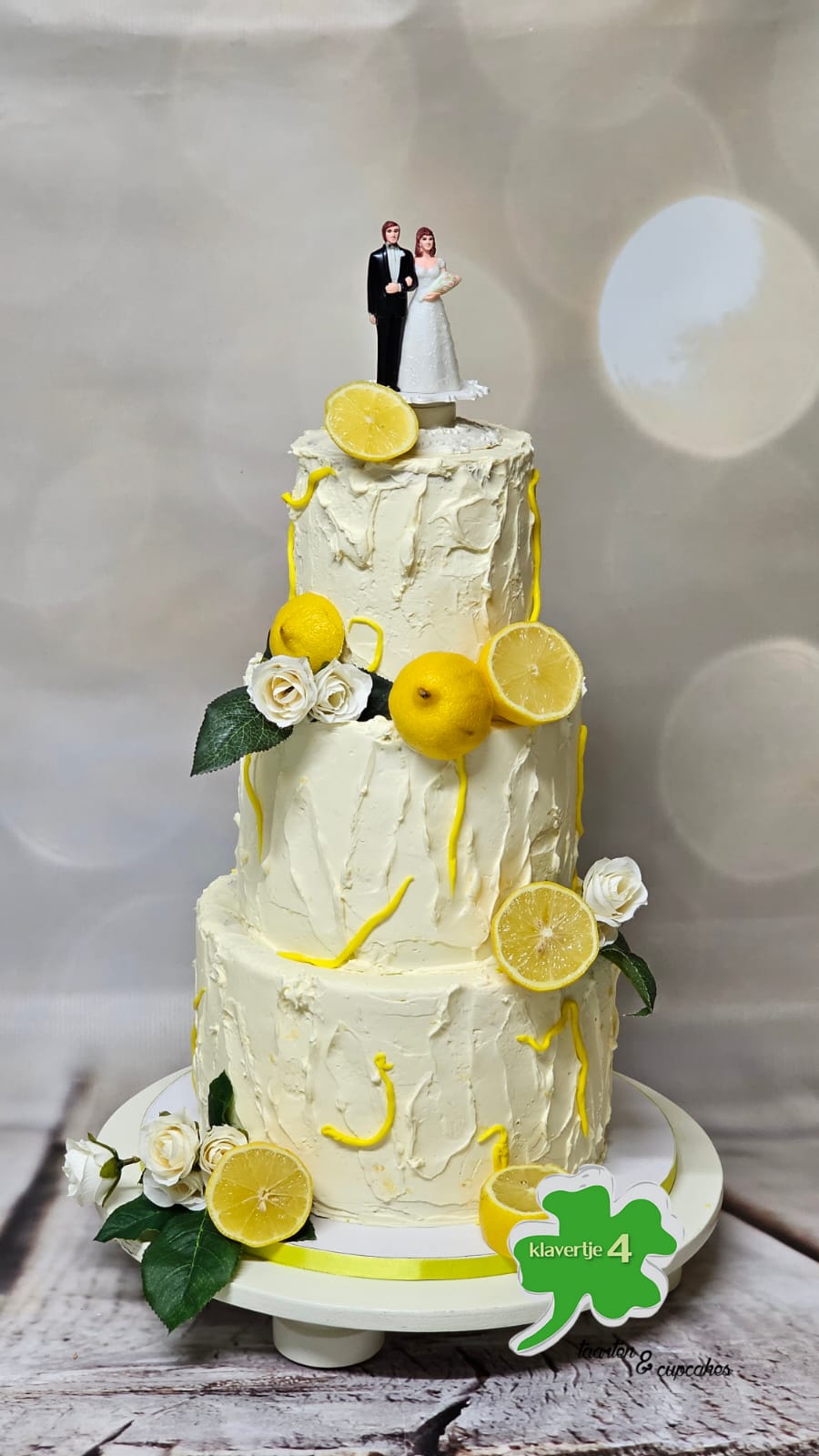 Bruidstaart met citroen-buttercream