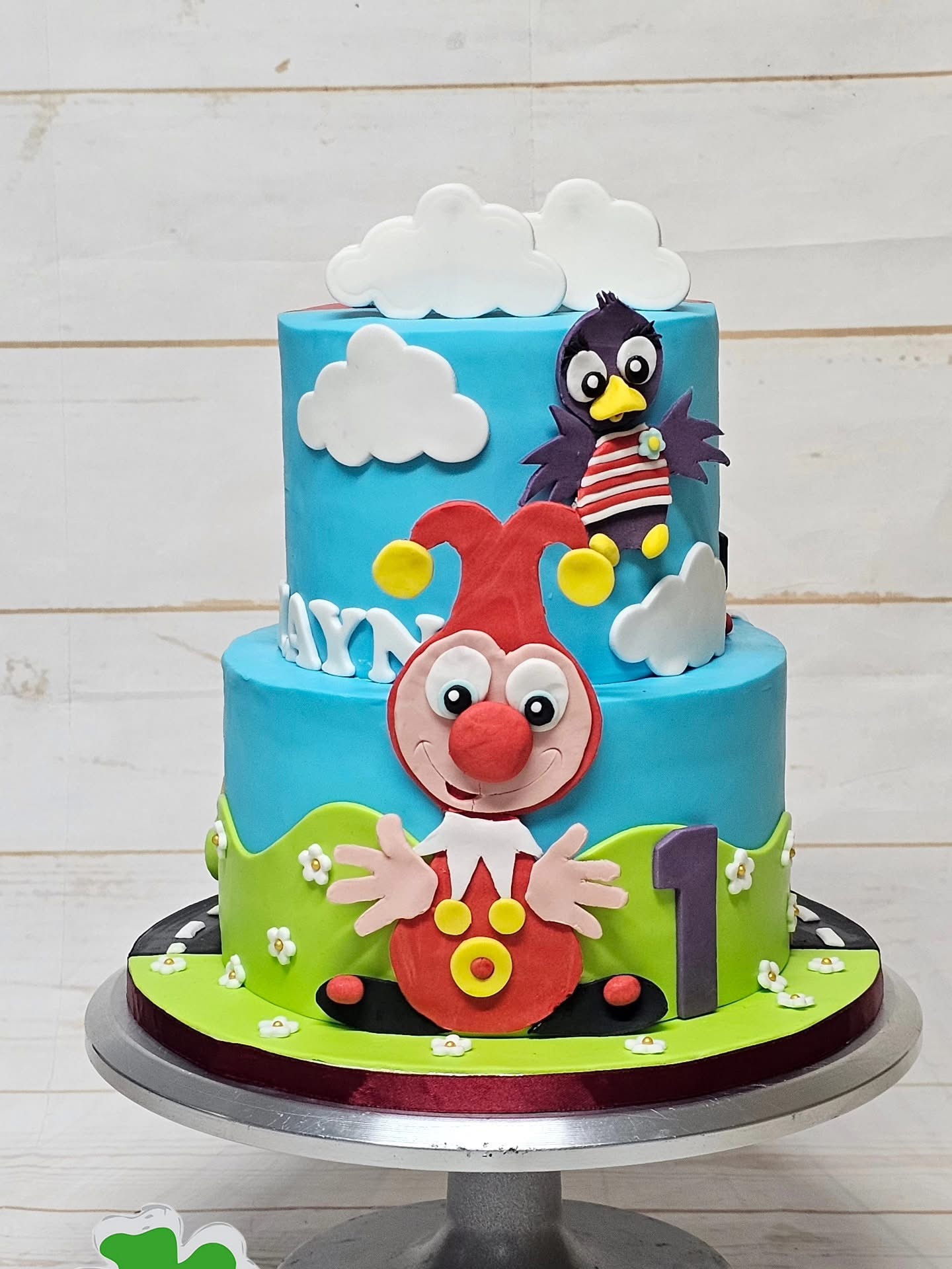Vrolijke kindertaart, geschikt voor workshops en kinderfeestjes